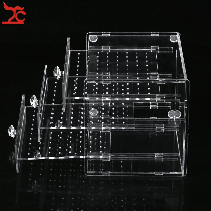 3 Drawer Transparent Crystal Jewelry Organizer Holder Shelf Acrylic Earring Necklace Hanger Storage Showcase Display Stand Box