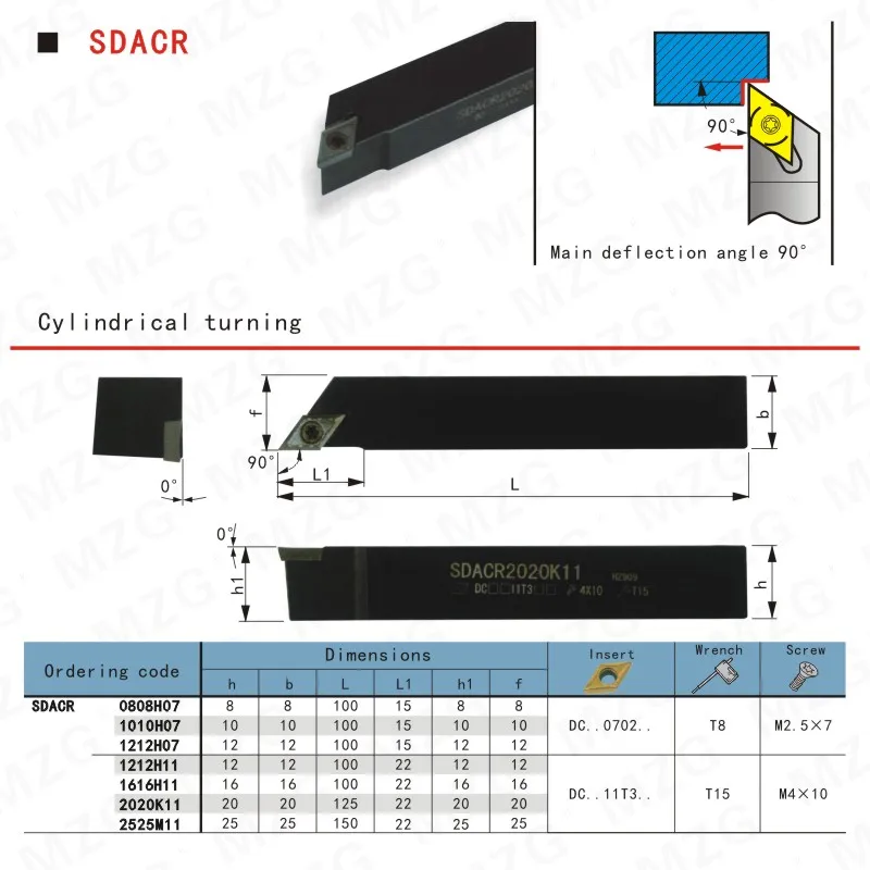 Mocask SDACR2020K11 держатели инструментов SDACR резак токарный станок с ЧПУ Арбор обработка внешних токарных инструментов Держатели