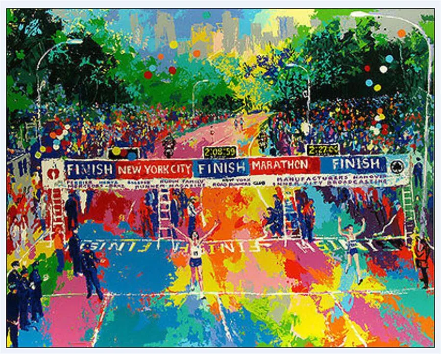 LeRoy Neiman HD печать современный абстрактный классический марафон картина маслом на
