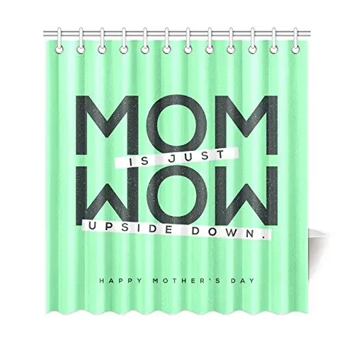 Mom is Wow Quote Home Decor Happy Mother's Day Polyester Fabric Shower Curtain Bathroom Sets | Дом и сад