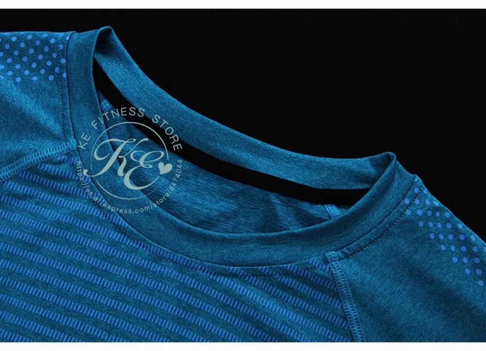 KE camiseta roja azul deportiva hombre транспирируемый secado rapido манга corta для фитнеса бега Futbol basket yoga tenis