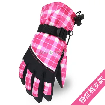 

free shipping women's gloves winter hiking biking skiing gloves NB1401 water-proof average size taslon