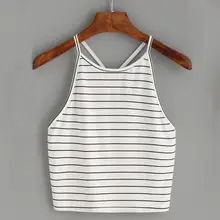 

CHAMSGEND Women Fashion Sexy Striped Tank Top Sleeveless T-Shirt Tops Drop Shipping 1F7