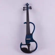 Синий 4 струны 4/4 электрическая скрипка из цельного дерева тонкий звук 1 шт. товар является цветом, если вам нужен другой цвет, пожалуйста, сообщите мне