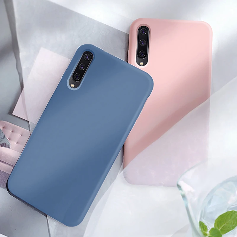 Для Samsung Galaxy A50 чехол A30 A40 однотонные Силиконовые чехлы Модные на Sumsun A 30 50 40 милые