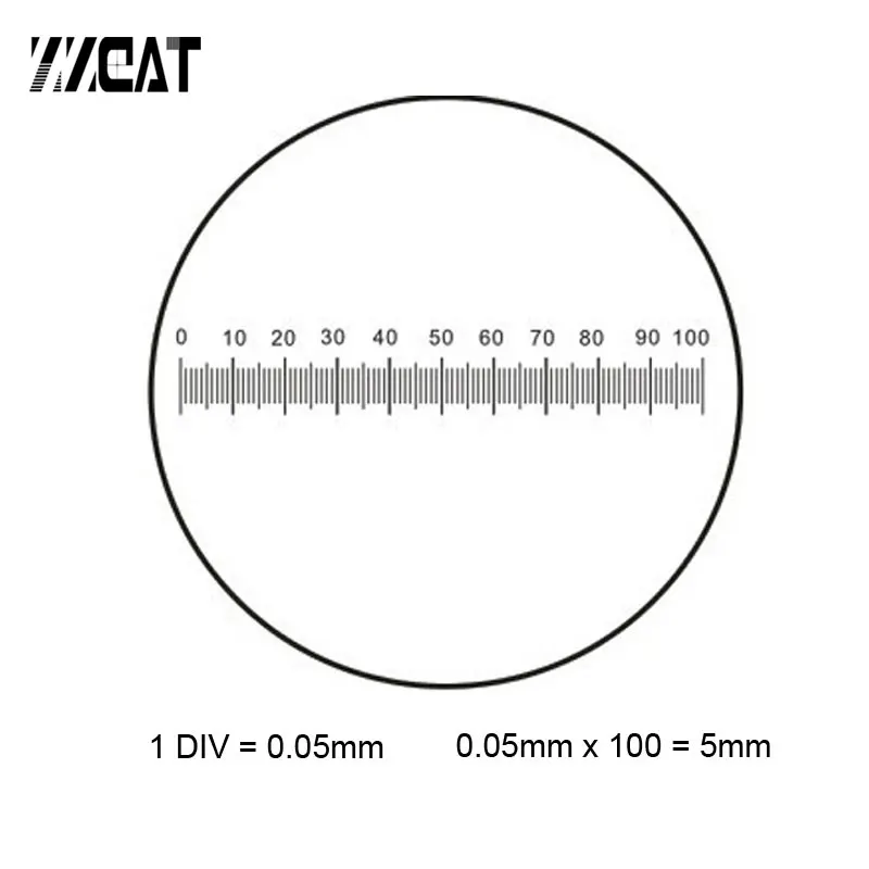 C4 DIV0.05MM Ocular Graticule High Precise Microscope Ruler Reticle