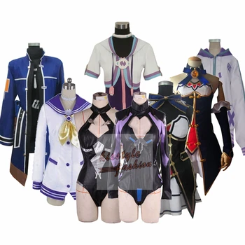 

Hyperdimension Neptunia IF Mk2 Nepgear Neptune Noire Uni Black Purple White Heart Characters Cosplay Costume,Customized Accepted