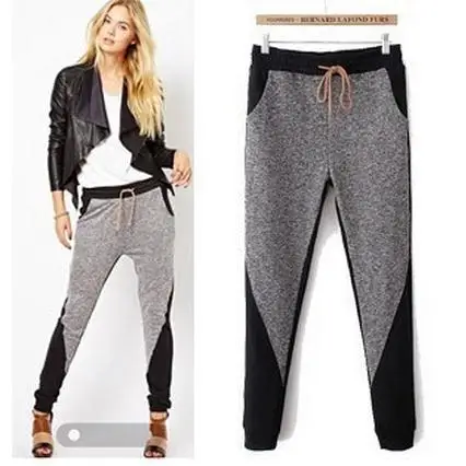 

European Style Winter Women Harem Pants And Sweatpants Cotton Trousers
