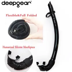 Deepgear черный Дайвинг трубка для spearfish и фридайверов, в сложенном виде дайвинг трубка для взрослых дайвинга плавания и трубки