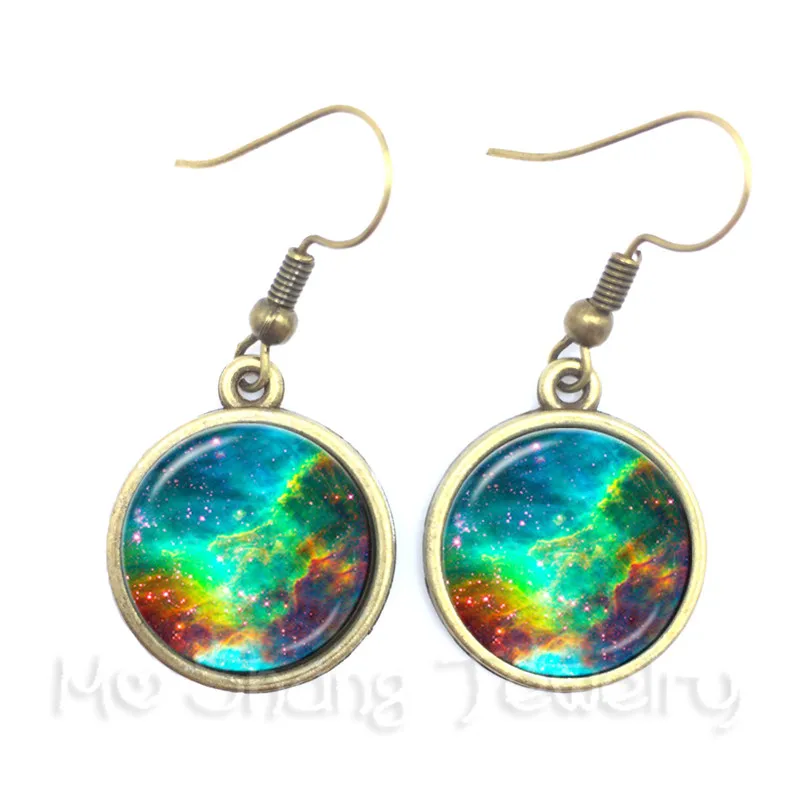 Nebula Space Earrings Astronomy Geek Sci-fi Science Galaxy Space Glass Dome Pendant Earrings Gift For Girl Friends - Image 4