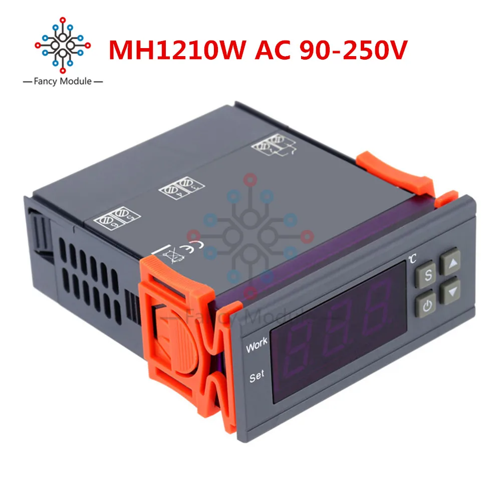 Цифровой регулятор температуры MH1210W 90-250V 10A 220V регулятор термостата С сенсором-50~ 110C контроль нагрева и охлаждения