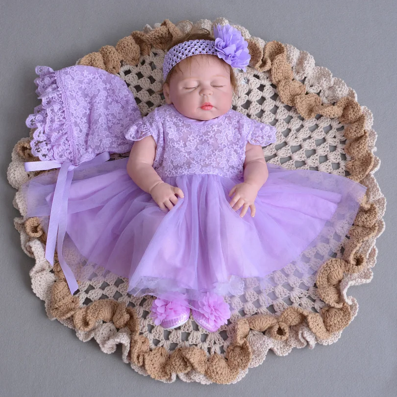 purple colour baby dress