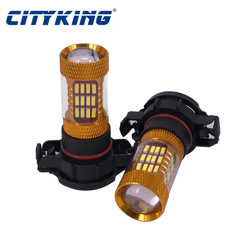 

Cityking 2PCS High Power White H16 smd 4014 60LEDs 30w Car Fog lamp LED Headlight Driving Lights Bulb For DC 12V Car Vehicles