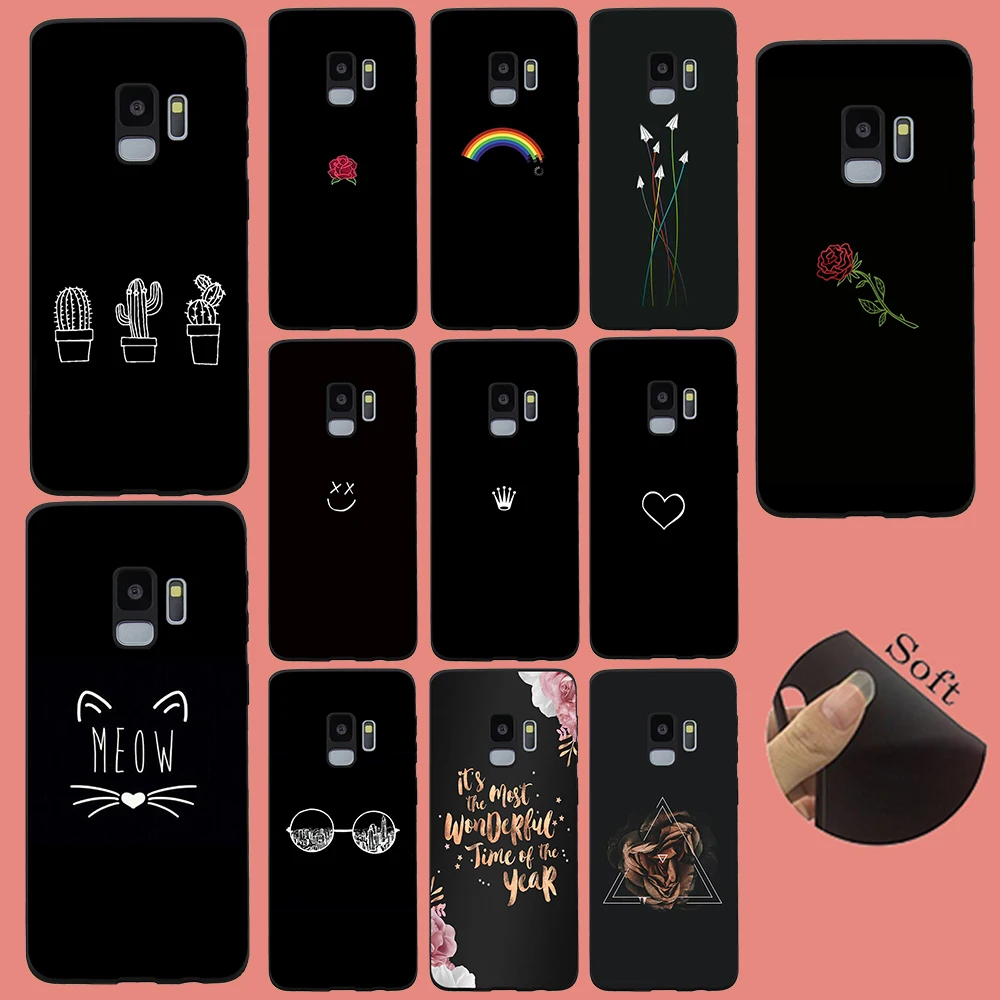 

spring lemon For Samsung Galaxy S9 Case Graffiti Heart Cactus Potted Airplane Case For Samsung Galaxy S10 S9plus S7 S8 NOTE 8 9