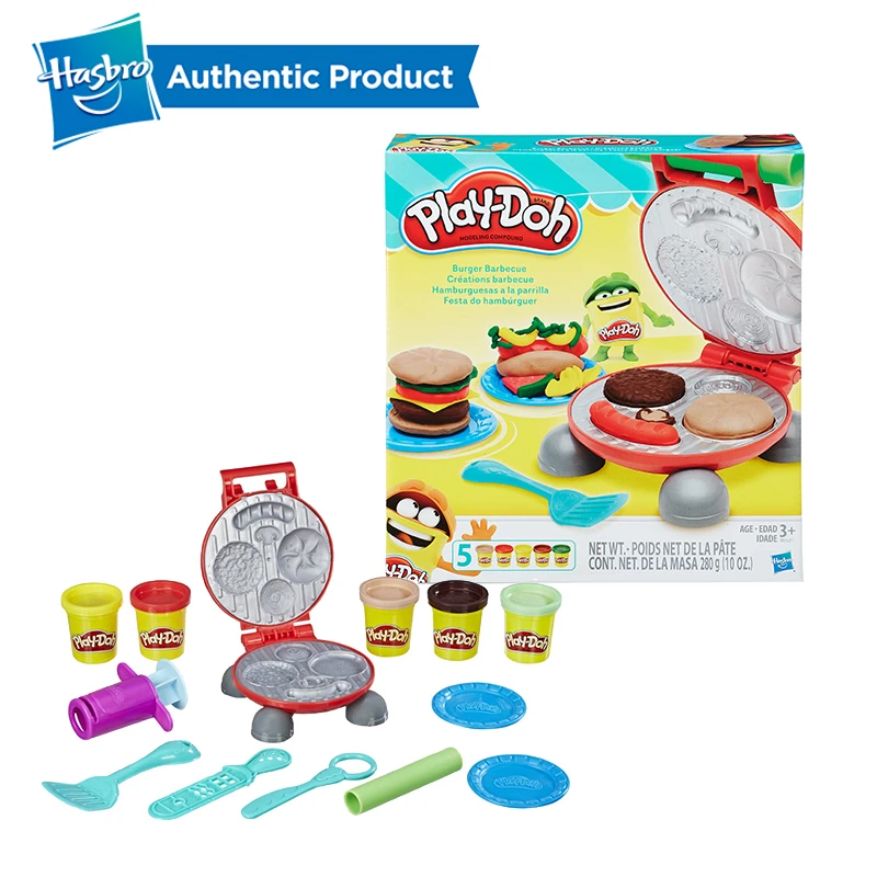 

Hasbro Play-Doh Kitchen Creations Burger Barbecue Non-Toxic Clay Set Play Doh Educational Toys Light Soft Modeling Clay DIY Toy