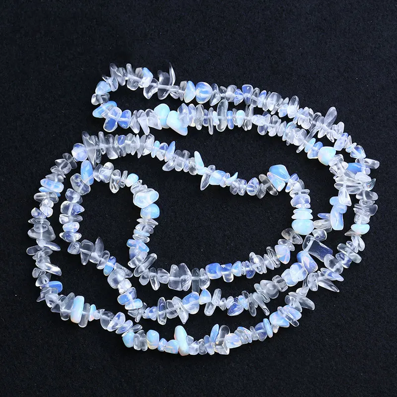 

3-5x6-8mm White Opalite Beads Natural Freeform Chips Stone Beads For Jewelry Making Beads 32'' Needlework DIY Beads Trinket