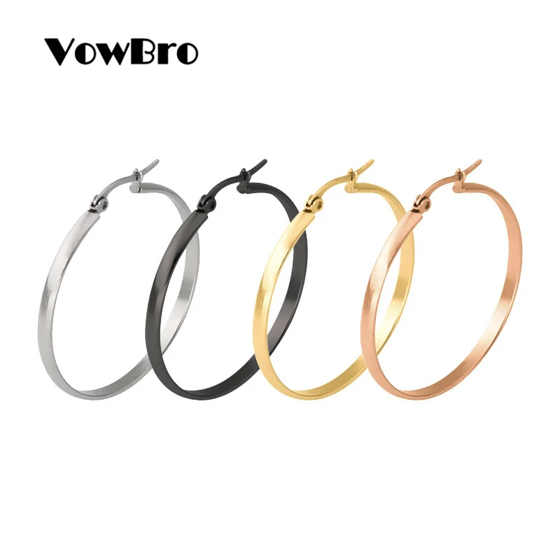 Vowbro золото Нержавеющая сталь большие круглые серьги-кольца с длинным Баскетбол знаменитости креольский серьги вrincos бижутерия для Для женщин
