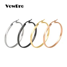 Vowbro золото Нержавеющая сталь большие круглые серьги-кольца с длинным Баскетбол знаменитости креольский серьги вrincos бижутерия для Для женщин