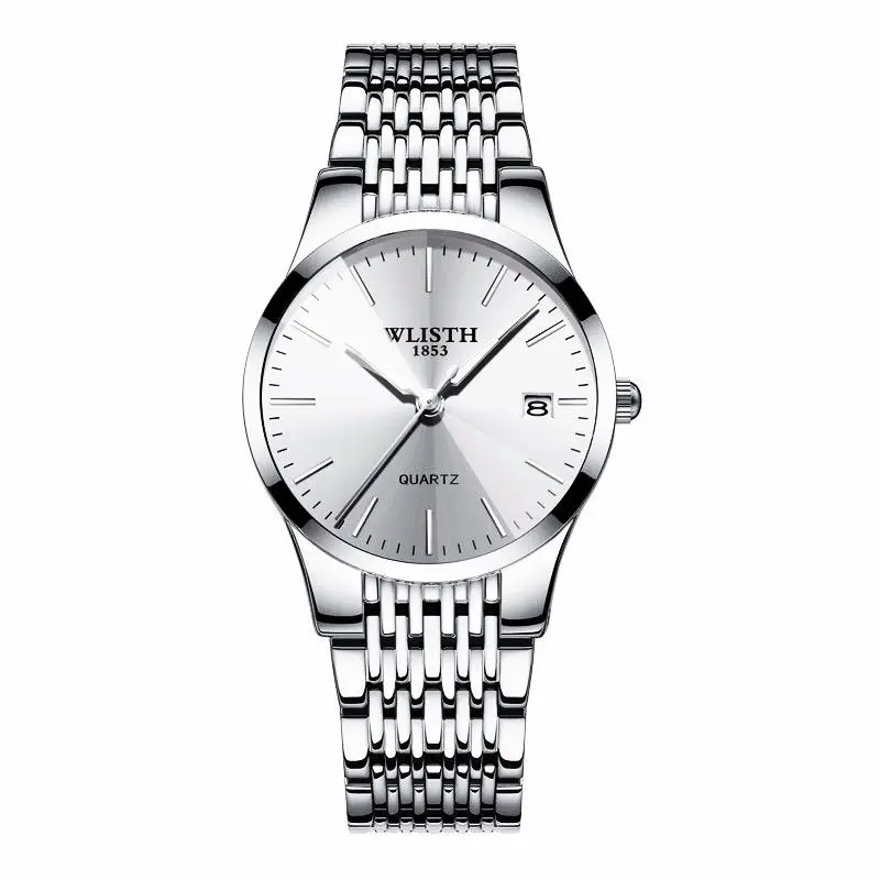 WLISTH Топ бренд Роскошные мужские часы водонепроницаемые деловые часы Мужские кварцевые ультра-тонкие наручные часы Мужские часы Rolex_watch - Цвет: women silver white11