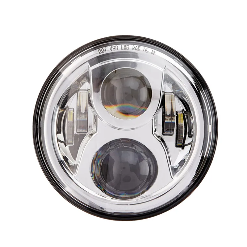 

2PCS 8700 Evolution 2 7" Round LED Headlight Chrome with Hi/Low For J eep, Land R over, Warangler JK
