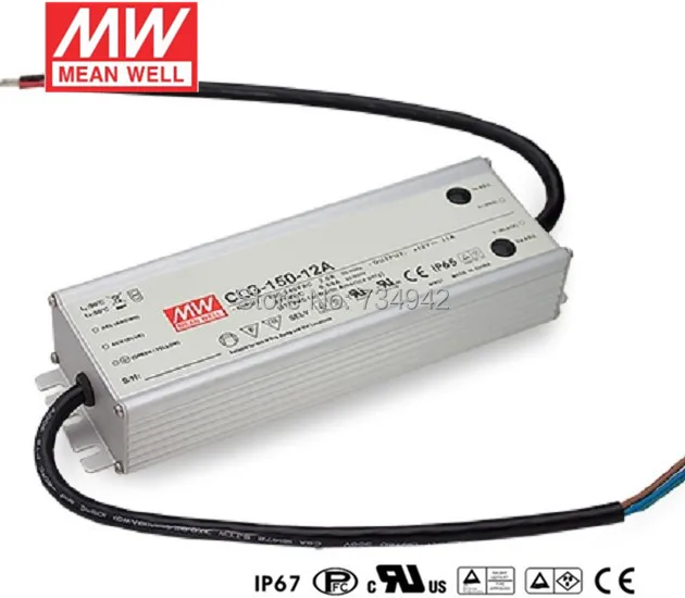 

MEANWELL 12V 132W UL Certificated CLG series IP67 Waterproof Power Supply 90-295VAC to 12V DC