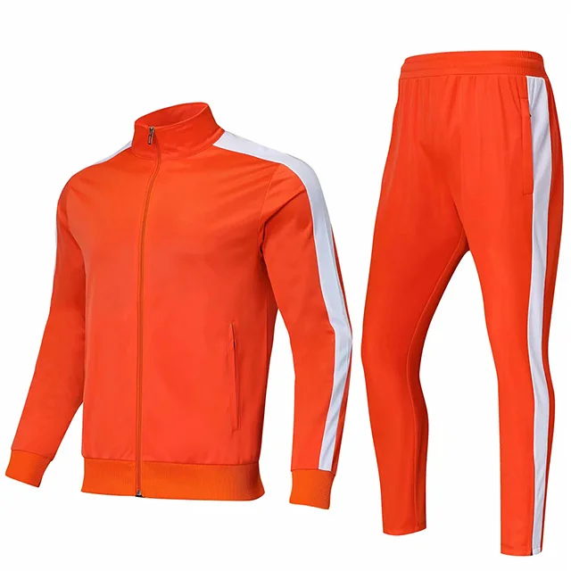 orange Спортивная одежда для бега, новинка, мужская, детская, для футбола, для бега, спортивная одежда, тренировочный костюм, пустой, для футбола, комплект одежды для тренировок - Цвет: orange
