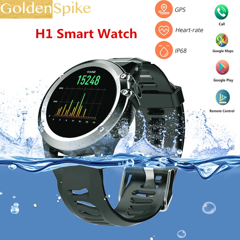 

2018 H1 Smart Watch Heart Rate Monitor Wifi 3G MTK6572 IP68Waterproof 1.39inch 400*400 Nano SIM card For Android IOS Smart Phone