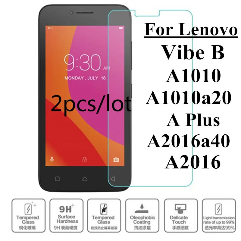 9H закаленное стекло для lenovo A plus A1010a20 A2016a40 Aplus A1010 чехол защиты экрана на VibeA 1010 a20 2016