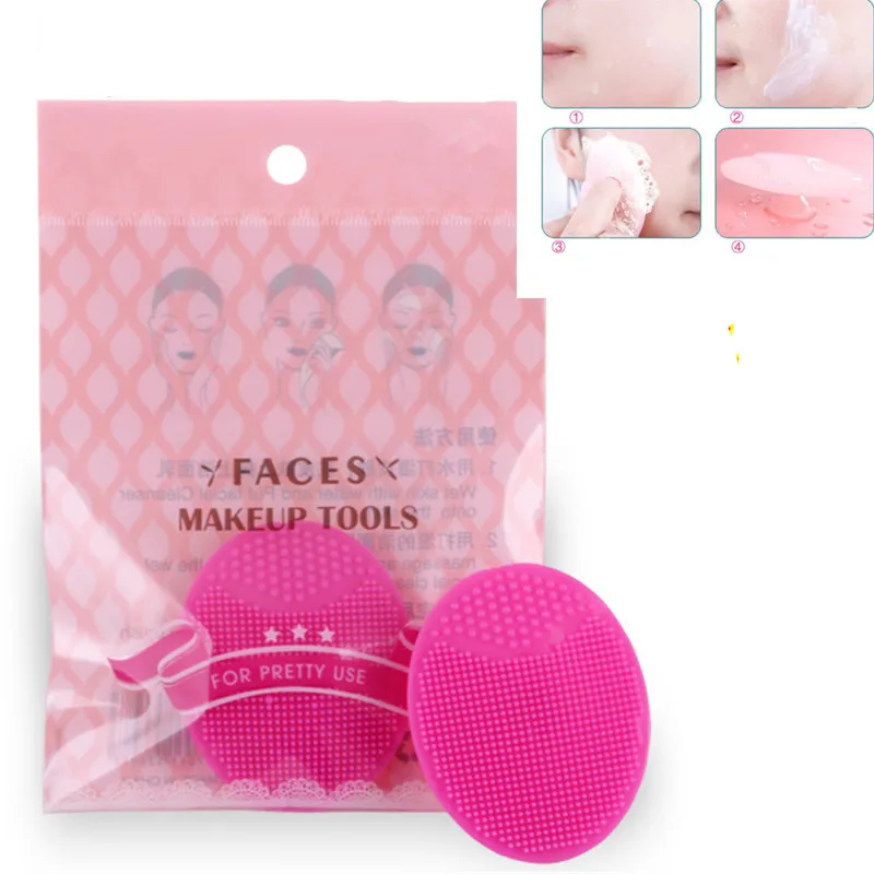 ZD 4PCS Silicone Face Brush Cleansing Blackhead Remover Facial Cleaning