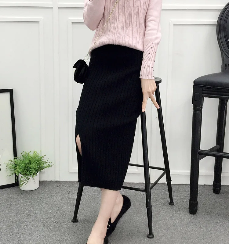wool skirt black 01
