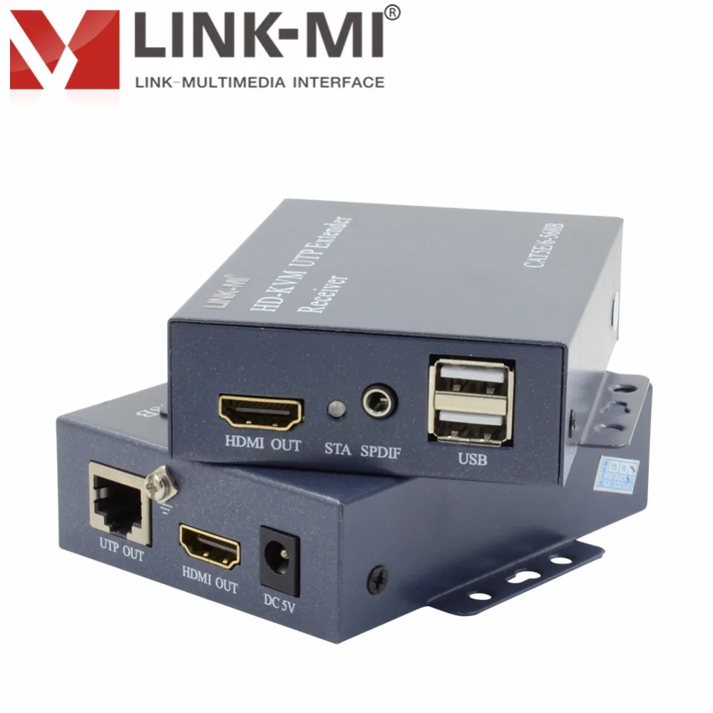 LINK-MI 100 м KVM HDMI удлинитель 1080P с одиночным Cat5ECat6 кабель для HD ТВ 3D 1920x1080 @ 60 Гц 1,65 Гбит/с цифровой аудио