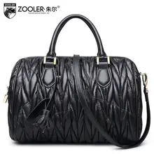 zooler New women bag Superior Sheepskin genuine leather bag brands fashion fold Boston bag women leather handbags Shoulder Bag