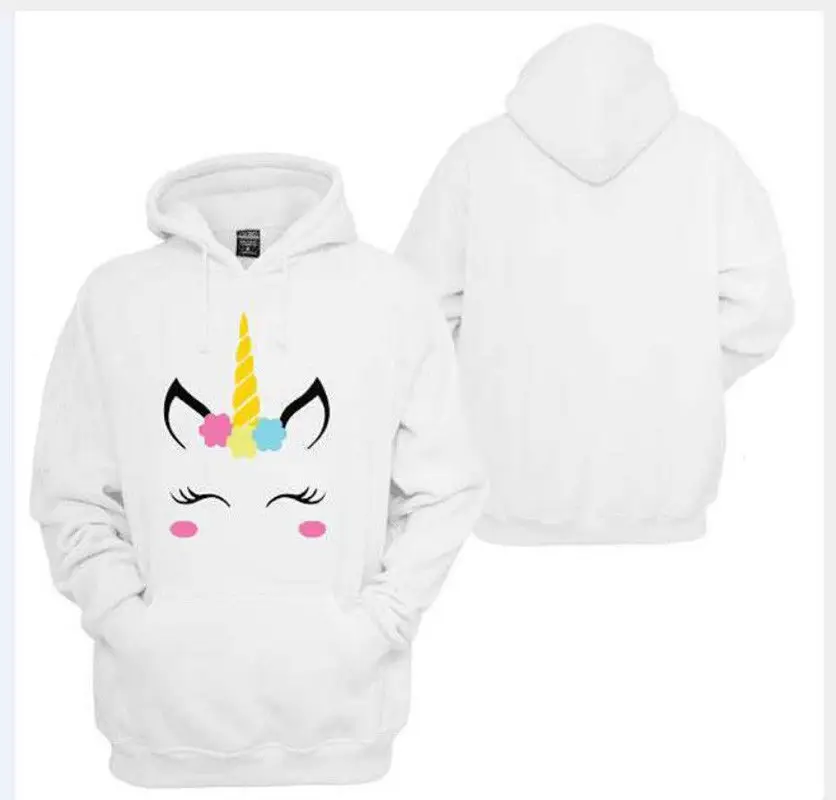 Sweet Unicorn Printed Hoodie Long Sleeve Pull Pocket -Unicorn Fashion HTB1sfE2esbI8KJjy1zdq6ze1VXaV
