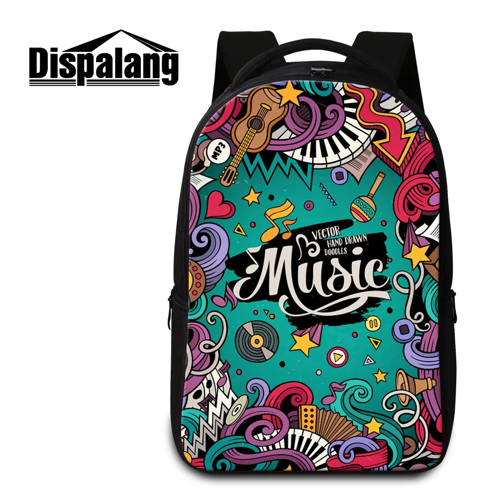 Dispalang novelty music pattern women backpacks man business daypack