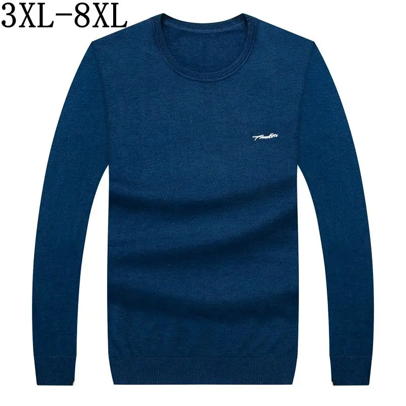 

Size 8XL 7XL 2018 New Fashion Wool Sweater Men Long Sleeve Round Collar Pullover Men High Quality Casual Mens Christmas Sweaters