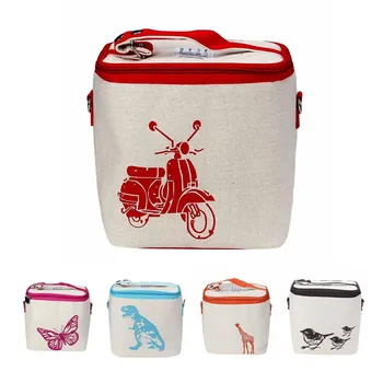 

Cotton Portable Insulated Women Lunch Bag Thermal Food Travel Carry Box Printed Ice Bag Insulation School Shoulder Bags #jj30