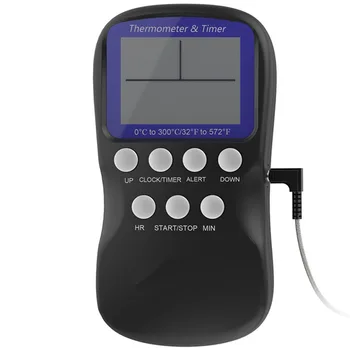 

Digital Oven Thermometer BBQ Food Probe Meat Kitchen Thermometer Cooking Tools Temperature Sensor with Timer and Alarm Clock