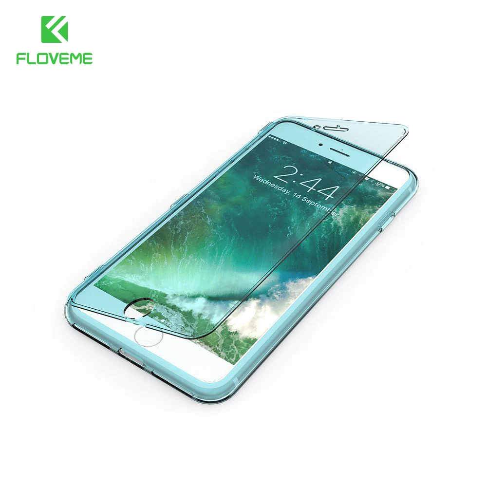 FLOVEME Flip Phone Case for iPhone 8 8 Plus Silicone TPU Clear Flip