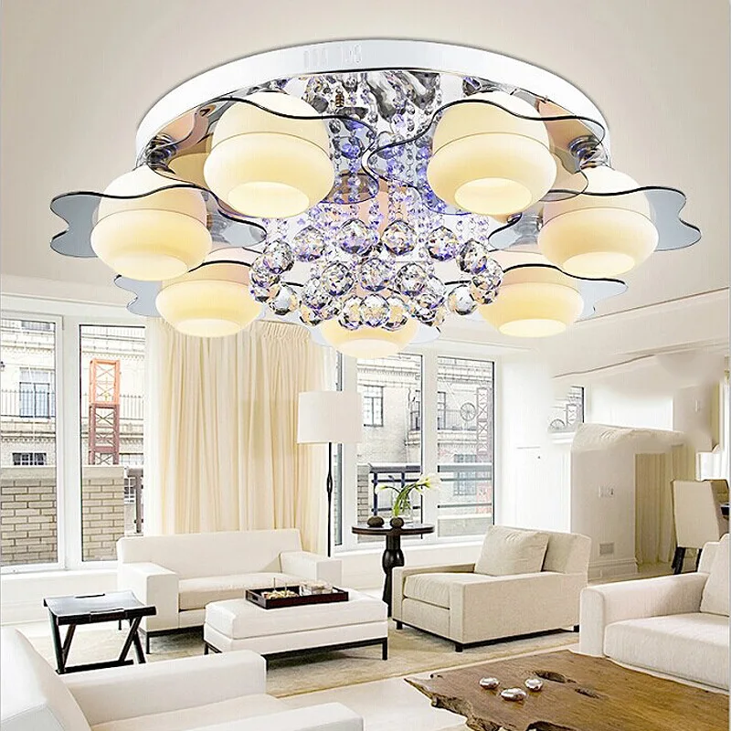 new LED round the living room ceiling lamps bedroom dining room crystal