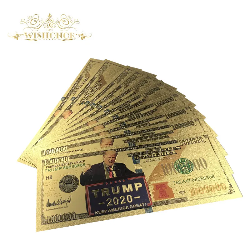 5 Pcs//Lot Colorful USA Trump Banknotes 100 Dollar Bills Banknote For Gifts