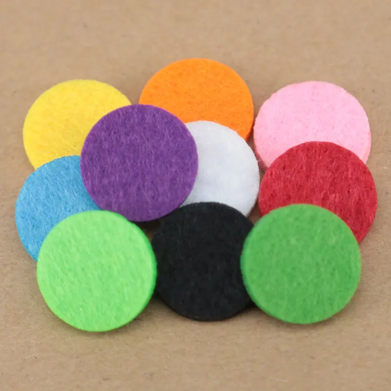 

100pcs Mixed 17mm Round Essential Oils Diffuser Locket Pads Perfume Aroma Locket Replacement Pads for 25mm Diffuser locket