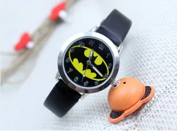 

2016 Hot sale fashion Batman Children's cartoon watches Students Kids purse silicone quartz watch cute boy wristwatches