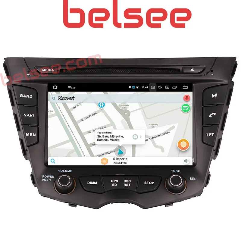Belsee автомобильный Радио Мультимедиа gps Android 8,0 навигация dvd-плеер Восьмиядерный Ram 4G+ 32G HD Scree для hyundai Veloster 2011