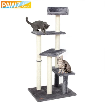 

Cat Tree Toy H125 CM Big Size 5 Levels Wood Cat Scratching Post Funny Playing Climbing Frame Cat Tree House Condo Furniture