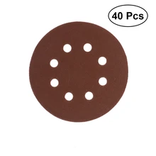 40pcs 8 Hole Abrasive Sandpaper 5 Inch Sanding Discs 60# 80# 120# 210# Grit For Bosch PEX 220/300 Random Orbital Sander 125mm