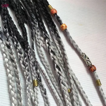 

style Tibet silver Silver Dreadlock Beads 20Pcs Braid Hair Beads NEW Hair 7mm Hole Clip+Free Tibetan Silver Bead Big Hole Rings