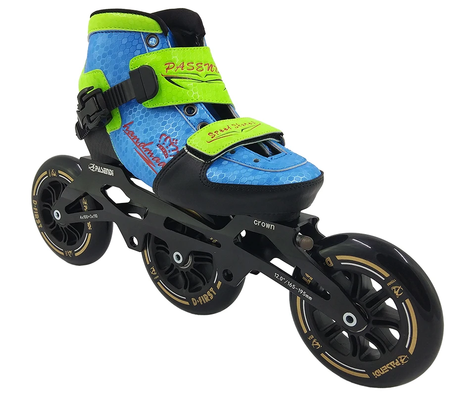 Pasendi كيد قابل للتعديل التزلج الطفل 3x110 أو 4x100 سرعة مضمنة تزلج الأسطوانة حذاء تزلج بعجلات التمهيد ضبط أحذية الأطفال الفتيات الفتيان