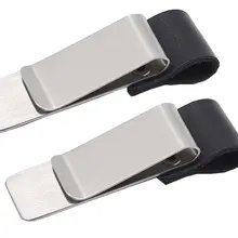 2 шт путешественник ноутбук кожаный держатель ручки Карандаш Ручка петли стальной зажим(черный