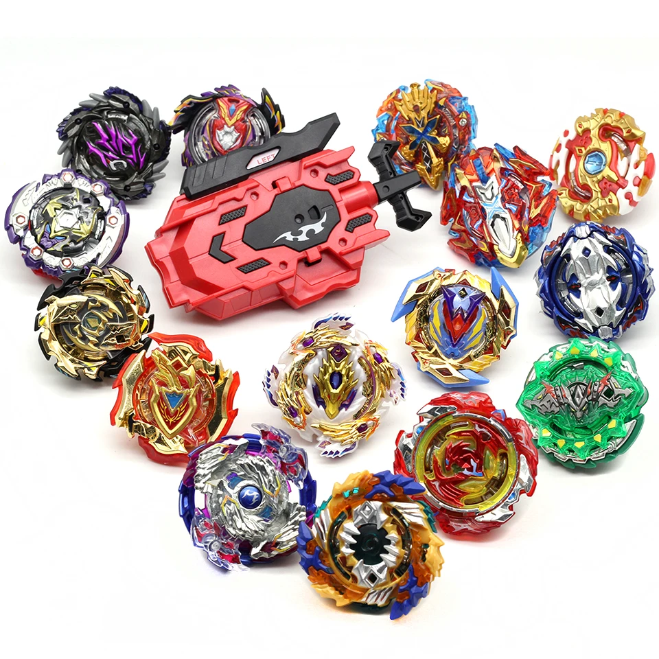 Beyblade Burst Bayblade Set 8 Beyblades+4 Launchers+1 Handle Bey Blade Set Spinning Top Metal Fusion 4D Blade Blades Toys Gift