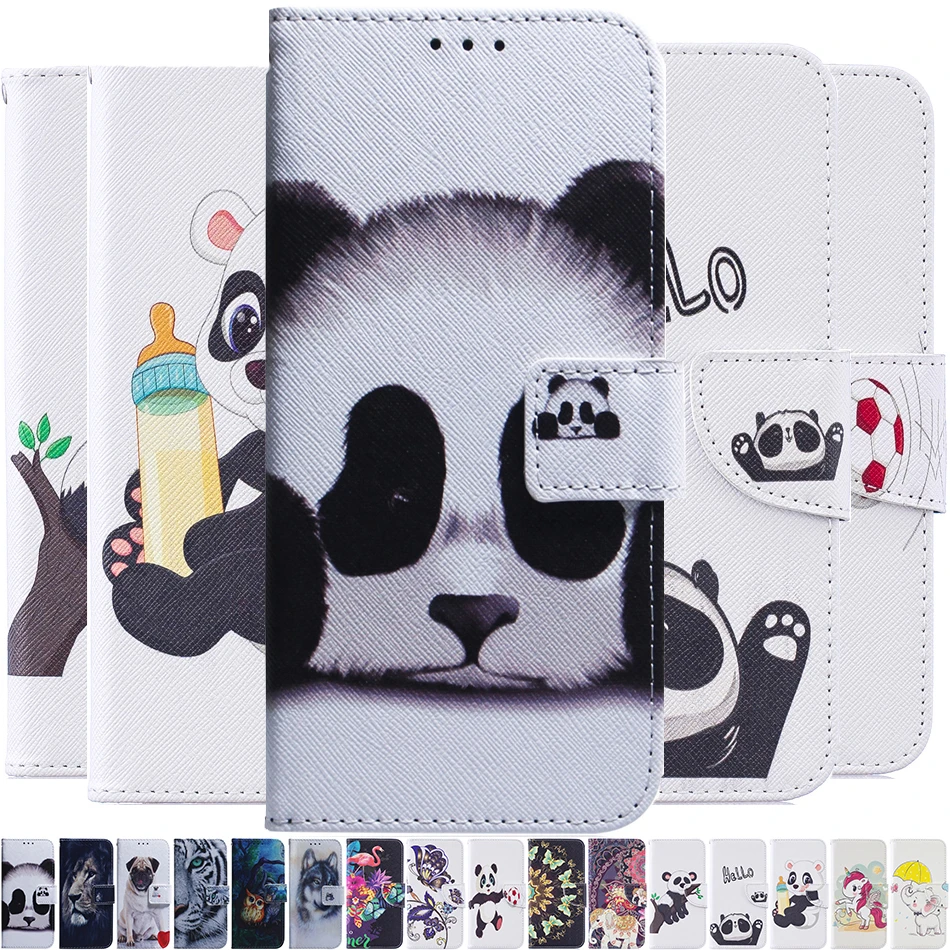 

Panda Phone Accessories Cover For coque samsung galaxy s8 Stand Case For Samsung Note 8 A5 2018 A8 A6 Plus J3 2017 + Card Slot